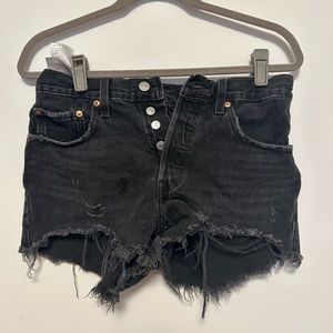 Black Levi Jean Shorts (Size: W 27)